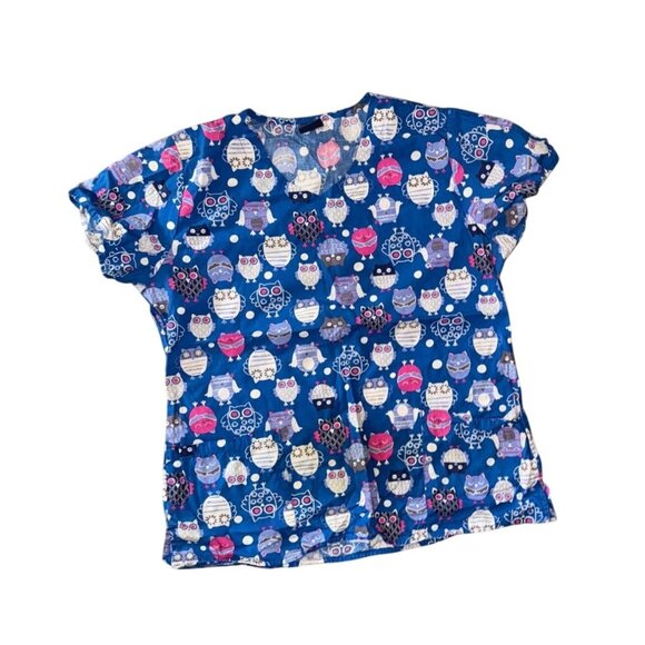 Zoe & Chloe Owl Print T-Shirt M - Picture 1 of 4